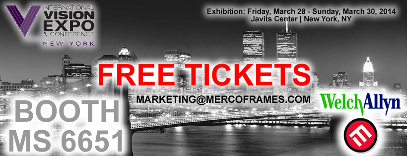 FREE TICKET FOR VISION EXPO NEW YORK